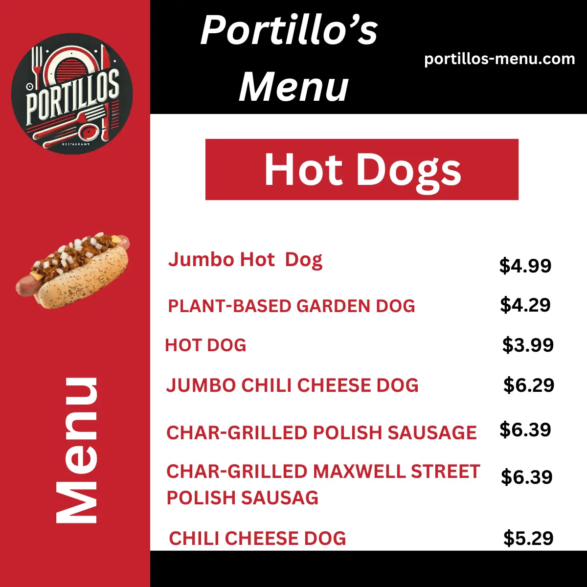 Portillos Houston Menu With Prices: Discover Delicious Deals