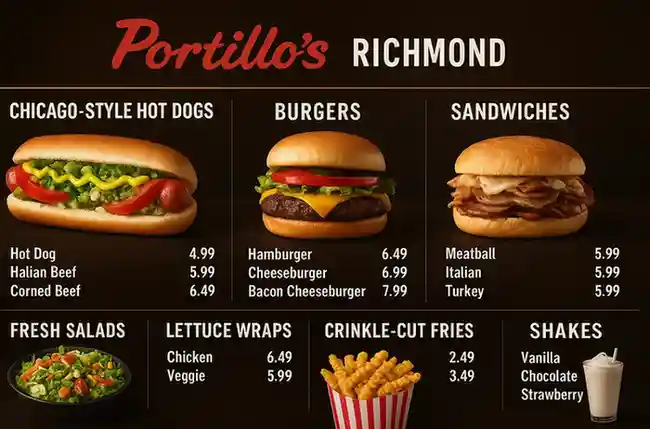 Portillo's Richmond menu